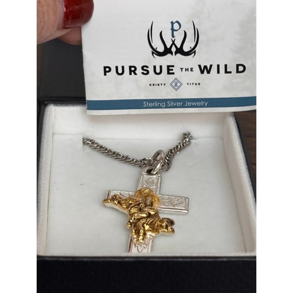 Montana Silversmiths Kristy Titus Pursue the Wild Sterling Silver Bull Cross